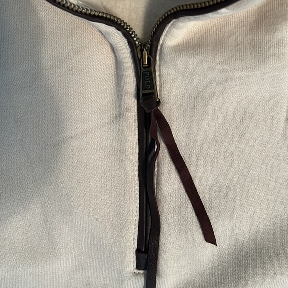 Polo Ralph Lauren - Women’s Oversized Sweatshirt with Leather Trim- Size M/L - Picture 4 of 8